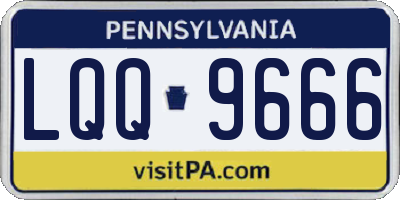 PA license plate LQQ9666