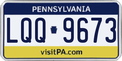 PA license plate LQQ9673
