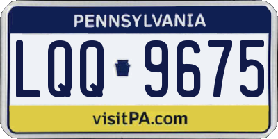 PA license plate LQQ9675