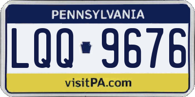 PA license plate LQQ9676
