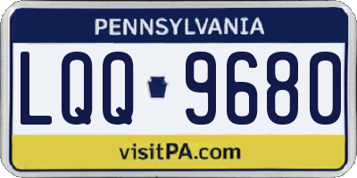 PA license plate LQQ9680