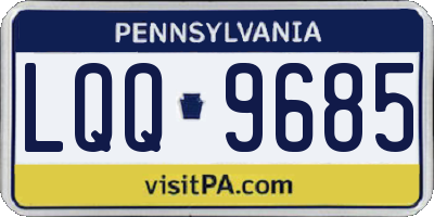 PA license plate LQQ9685