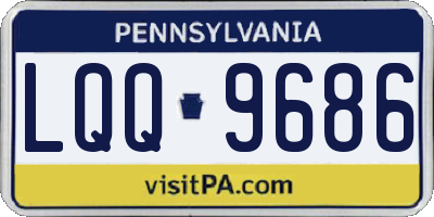 PA license plate LQQ9686
