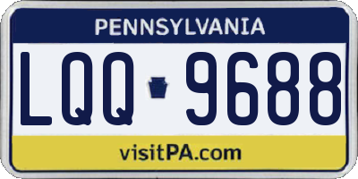 PA license plate LQQ9688