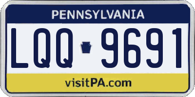 PA license plate LQQ9691