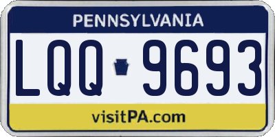 PA license plate LQQ9693