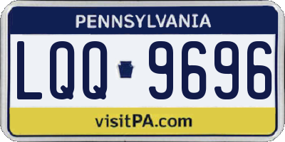 PA license plate LQQ9696
