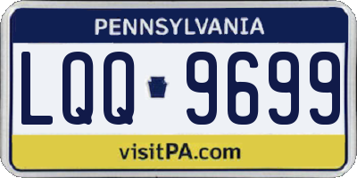 PA license plate LQQ9699