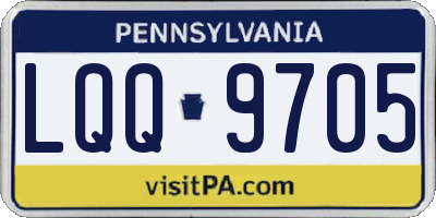 PA license plate LQQ9705