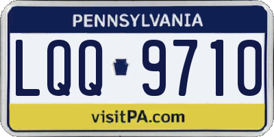 PA license plate LQQ9710