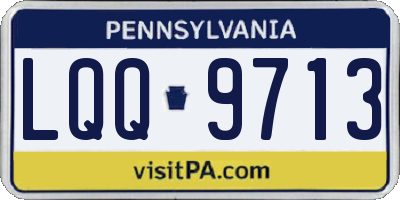 PA license plate LQQ9713