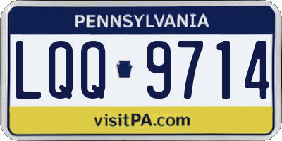 PA license plate LQQ9714