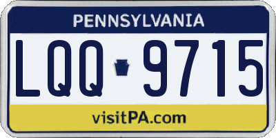 PA license plate LQQ9715