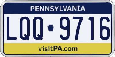 PA license plate LQQ9716