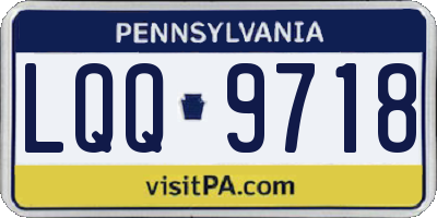 PA license plate LQQ9718