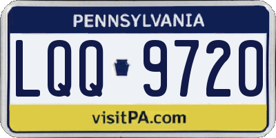 PA license plate LQQ9720