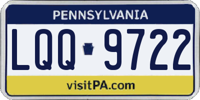 PA license plate LQQ9722