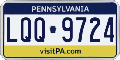 PA license plate LQQ9724