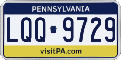 PA license plate LQQ9729
