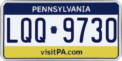 PA license plate LQQ9730