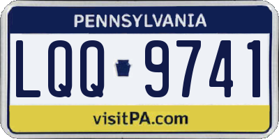 PA license plate LQQ9741