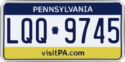 PA license plate LQQ9745