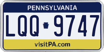 PA license plate LQQ9747