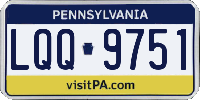 PA license plate LQQ9751