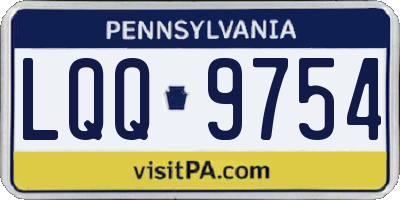 PA license plate LQQ9754