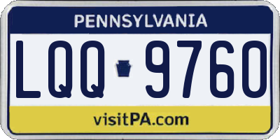 PA license plate LQQ9760