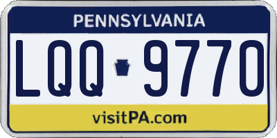 PA license plate LQQ9770