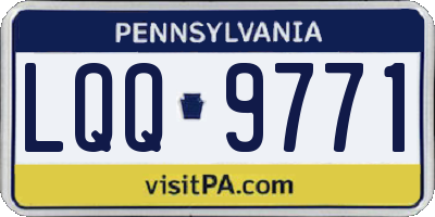 PA license plate LQQ9771