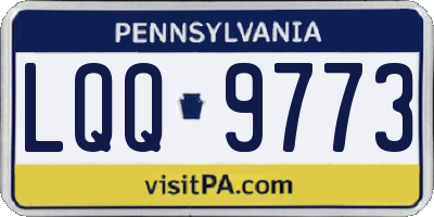 PA license plate LQQ9773