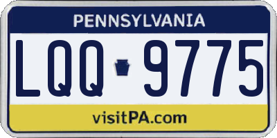 PA license plate LQQ9775