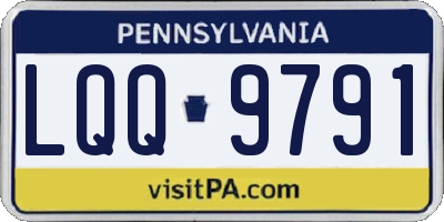 PA license plate LQQ9791