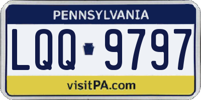 PA license plate LQQ9797