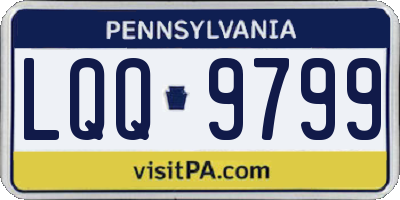 PA license plate LQQ9799