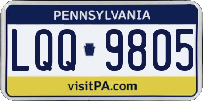 PA license plate LQQ9805
