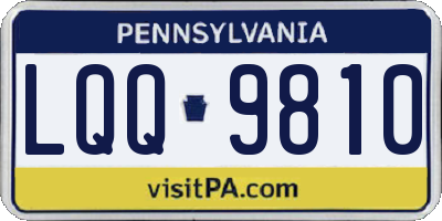 PA license plate LQQ9810