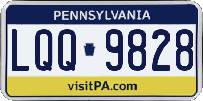 PA license plate LQQ9828