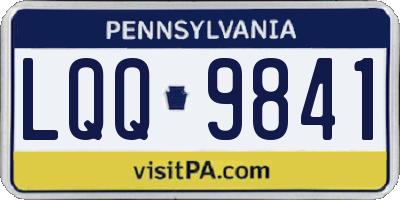 PA license plate LQQ9841