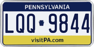 PA license plate LQQ9844