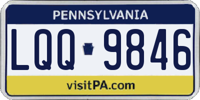 PA license plate LQQ9846