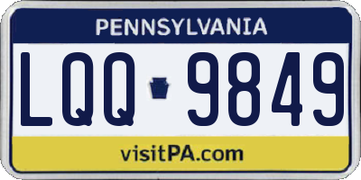 PA license plate LQQ9849