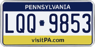 PA license plate LQQ9853