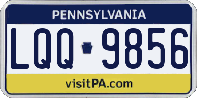 PA license plate LQQ9856
