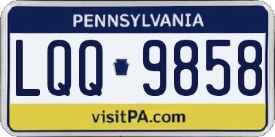 PA license plate LQQ9858