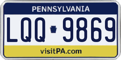 PA license plate LQQ9869