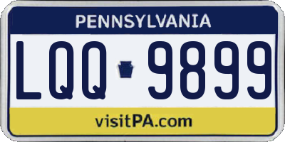 PA license plate LQQ9899