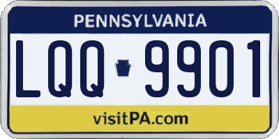 PA license plate LQQ9901